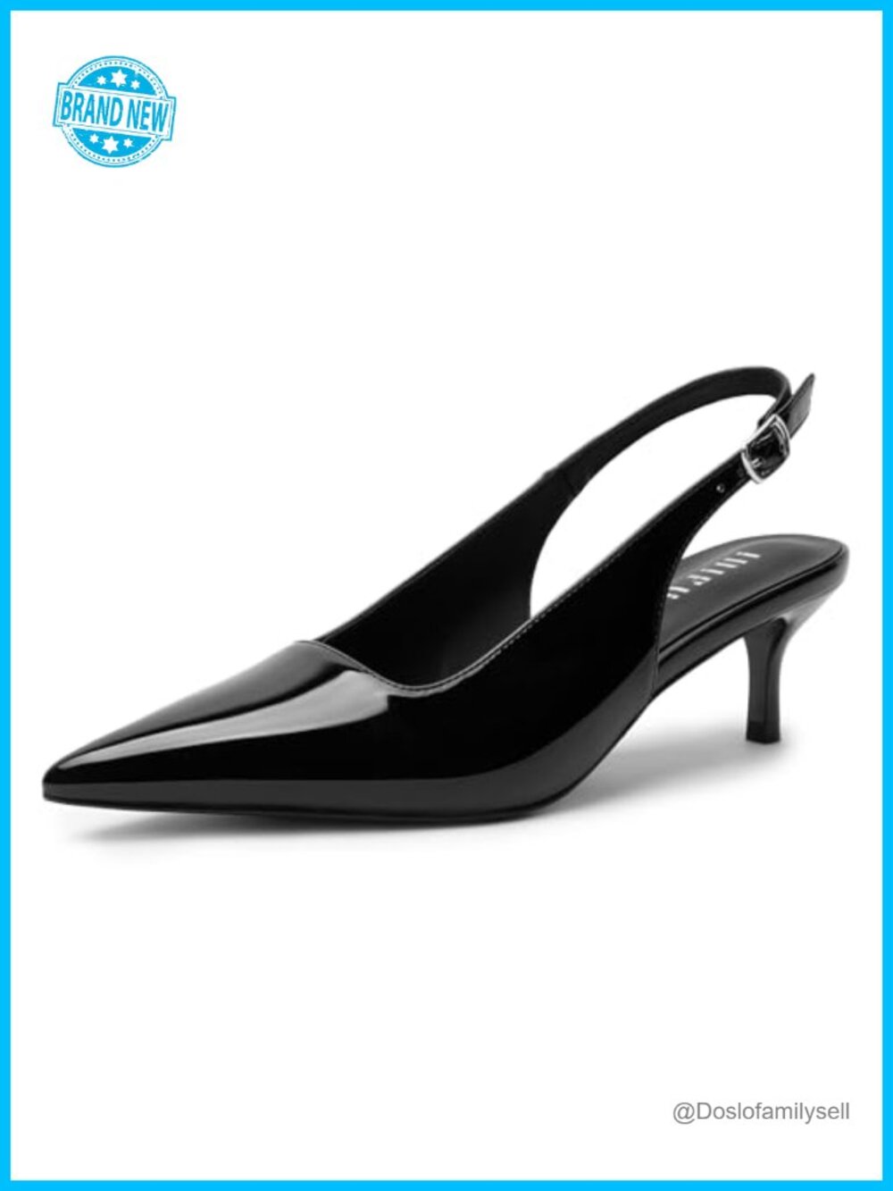 Kitten Heels Closed Toe Slingback Pointed Toe Dress Pumps